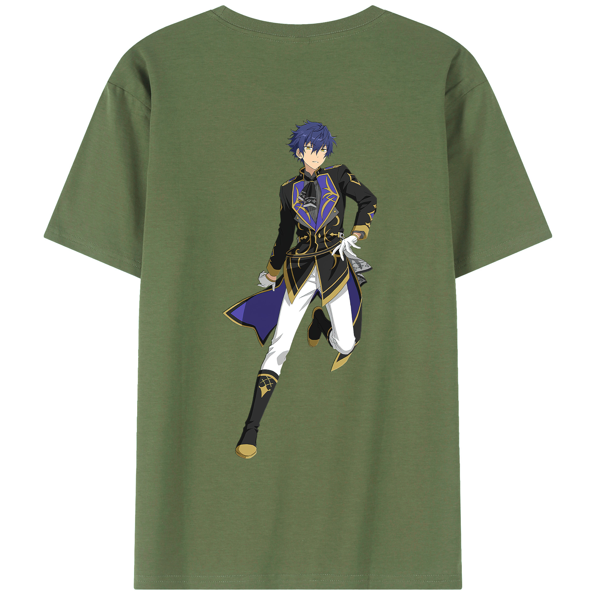 （画像用） あんさんぶるスターズ! Ensemble Stars 綿100％ メンズ半袖Tシャツ（バックプリント） 通気性